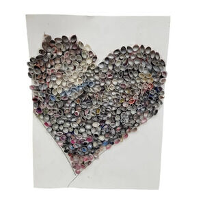 Rolled Paper Heart Cluster Poster